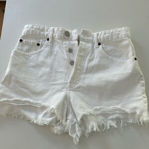 Zara White Jeans shorts size 8